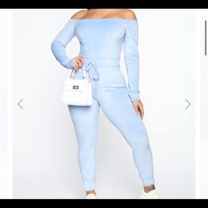 Baby blue jumpsuit